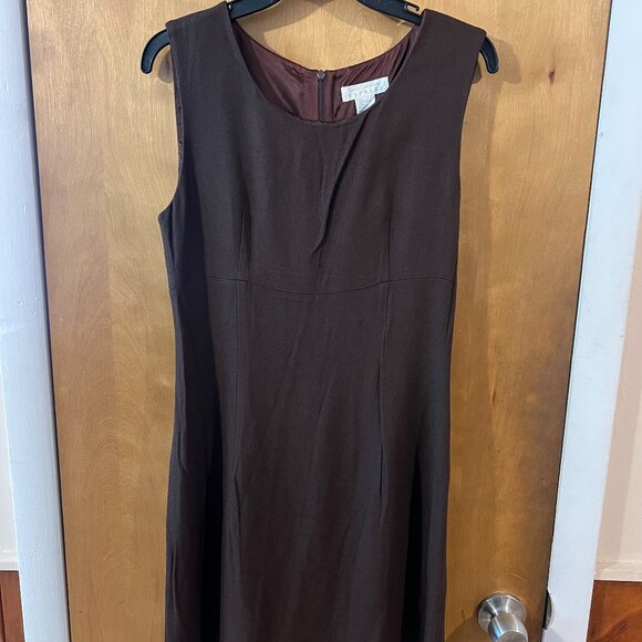 Express Brown Double Breasted Padded Shoulder Blazer & Dress Outfit 3/4 & 7/8 - Picture 6 of 8